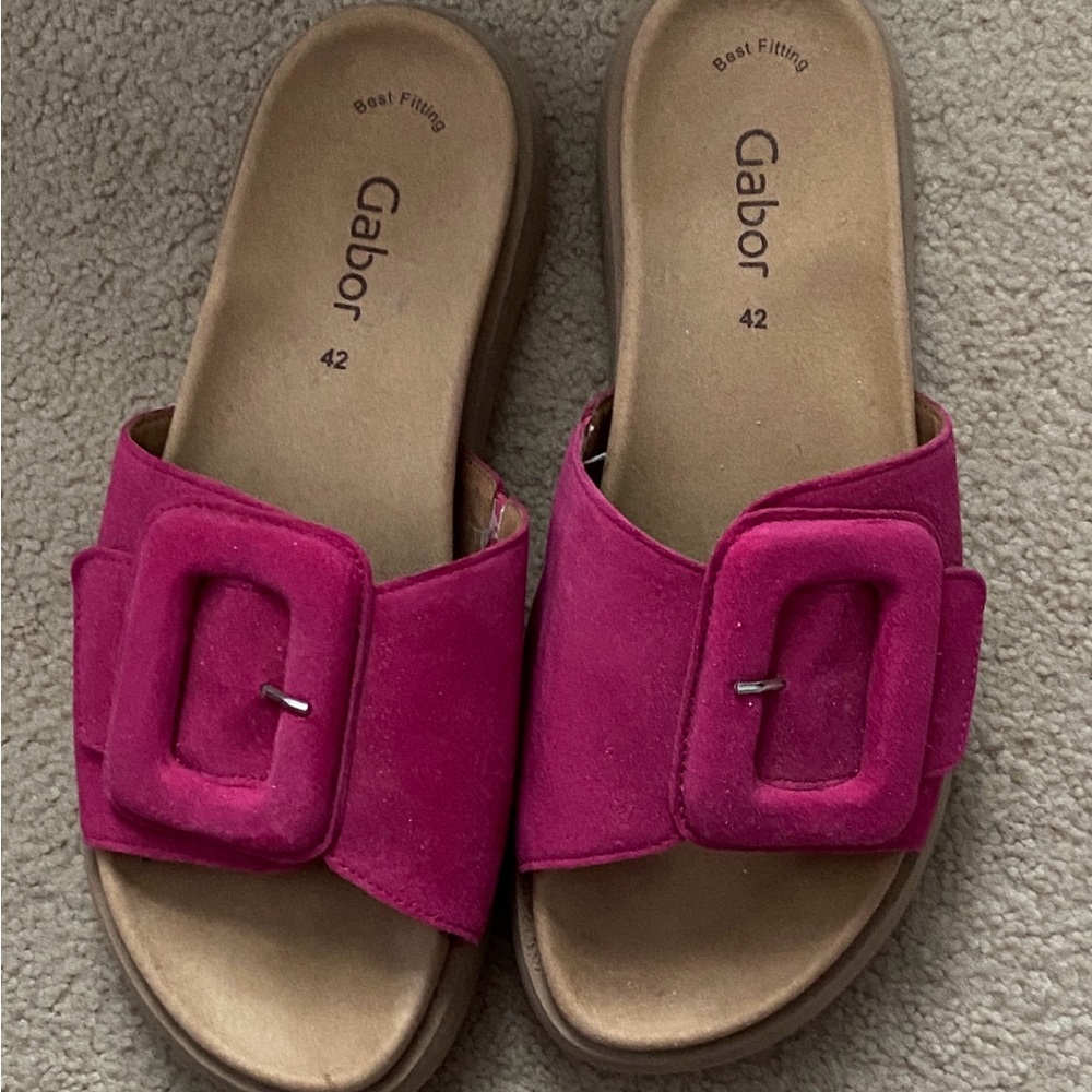 Gabor Women's Pink Slide Sandals
